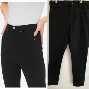 Gap High rise True Skinny Jeans Black denim -NWOT -34x29 regular
